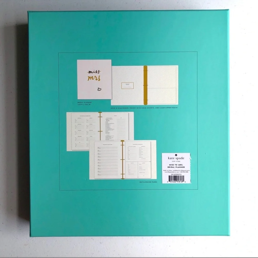 Kate Spade Miss to Mrs Bridal Wedding Planner